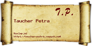 Taucher Petra névjegykártya